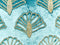 PANDOREA - Sierkussen set van 2 - Turquoise/Goud- 45 x 45 cm - Fluweel