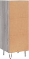 vidaXL - Dressoir - 34,5x34x90 - cm - bewerkt - hout - grijs - sonoma - eikenkleurig