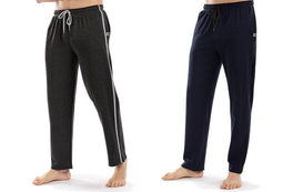 Milanoro - Loungewear Joggingbroeken - Regular fit met verstelbare tailleband - Navy / Dark Grey (2 stuks)