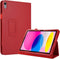 Lunso - Geschikt voor iPad 10 (2022) - Stand flip Bookcase hoes - Rood