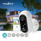 Nedis SmartLife Camera voor Buiten - Wi-Fi - Full HD 1080p - IP65 - Max. batterijduur: 4 Maanden - Cloud Opslag (optioneel) / microSD (niet inbegrepen) - 5 V DC - Met bewegingssensor - Nachtzicht - Wit