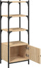 vidaXL - Boekenkast - 3-laags - 41x30x109,5 - cm - bewerkt - hout - sonoma - eiken