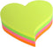 Info sticky notes shaped - 200 vel - 68x68mm - hart - geel, groen, roze, oranje - IN-5823-39