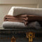 Plaid Coffee Diagonaal Gestreept Weefpatroon - 50% Recycled wol - 150x183cm - Tweedmill UK