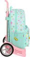 Schoolrugzak met Wielen Smiley Summer fun Turkoois (32 x 43 x 14 cm)