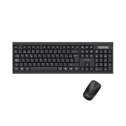 Approx! MX410 - Toetsenbord en muis - Wireless - Qwerty Spaans - Zwart (2 stuks)