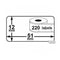 Klika - Thermo-etiketten 50x12mm 220 per rol - 20 stuks