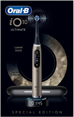 Oral-B iO Series 10 - Roterende Tandenborstel - 7 Poetsprogramma's - Lunar Gold
