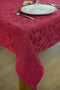 KOOK Tafelkleed Damast Polyester Framboos 140 bij 240 cm