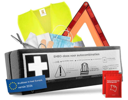 HELDENWERK Combi-verbanddoos - 3-in-1 Autoveiligheidsset - DIN 13164:2022 - Zwart Kunststof