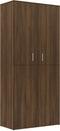 vidaXL - Schoenenkast - 80x39x178 - cm - bewerkt - hout - bruin - eikenkleur