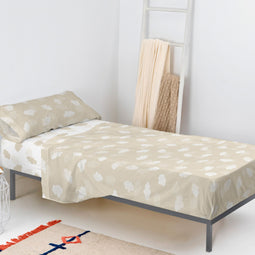 Happy Friday Sheet set 2 pieces Clouds beige 180x270 cm (Single) Beige