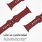 imoshion Siliconen⁺ bandje - Geschikt voor Apple Watch 1, 2, 3, 4, 5, 6, 7, 8, 9, 10 (42 mm), SE - 38/40/41 mm - Rood - S/M