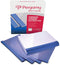 Pergamy thermische omslagen, ft A4, karton lederlook, rug van 6 mm, pak van 100 stuks, blauw