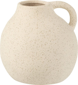 J-Line vaas Kruik - keramiek - beige - small - Ø 14.5 cm