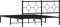 vidaXL - Bedframe - met - hoofdbord - metaal - zwart - 150x200 - cm