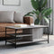 vidaXL - Salontafel - 100x50x45 - cm - bewerkt - hout - grijs - sonoma