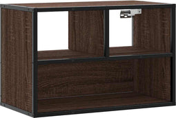 vidaXL - Tv-meubel - 60x31x39,5 - cm - bewerkt - hout - metaal - bruin - eikenkleurig