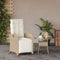 vidaXL - Tuinstoel - verstelbaar - met - voetensteun - poly - rattan - beige