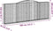vidaXL - Schanskorven - 5 - st - gewelfd - 400x30x140/160 - cm - ijzer