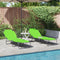 vidaXL - Opvouwbare - Ligbedden - 2 - stuks - Draagbaar - Groen - 600D - Oxford - Stof