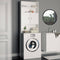 Casaria Wasmachine Kastje - 2 deuren 185x63x20cm - wit