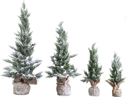 PTMD Quivian Decoratief Kerstmis Ornament - 25x25x75 cm - PE - Groen