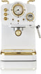Swan Gatsby Espressomachine – Gemalen Koffie & Pads – Met Melkopschuimer – Wit/Goud