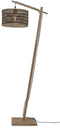 GOOD&MOJO Vloerlamp Java - Bamboe/Zwart - 58x32x150cm - Modern - Staande lampen voor Woonkamer - Slaapkamer