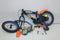 Hot Wheels Kinderfiets - 14 inch - Jongens - Handrem en Zijwieltjes - Zwart Oranje Blauw