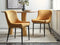 EVERLY - Eetkamerstoel set van 2 - Geel - Polyester
