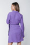 Colourful Rebel Hette Uni Wrap Mini Dress - Overslag jurk - Lange mouw - Maat S