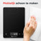 Kitchenwell Digitale Precisie Keukenweegschaal - 1gr - 15kg - Tarra Functie - USB Oplaadbaar - Zwart