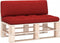 vidaXL - Palletkussens - 2 - st - stof - rood