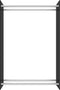 vidaXL - Haardhoutrek - 80x35x120 - cm - glas - zwart