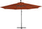 vidaXL - Zweefparasol - met - LED-verlichting - 350 - cm - terracottakleurig