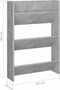 vidaXL - Wandschoenenkasten - 2 - st - 60x18x90 - cm - spaanplaat - betongrijs
