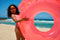 Sunnylife Pool FloatsLuxe Pool Ring Shell Neon Coral