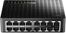 Cudy FS1016D - Schakelaar - 16x Ethernet 100Mbps - Zwart