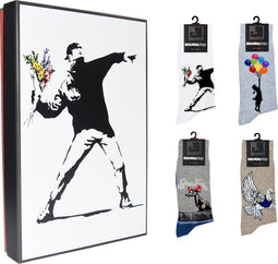 MuseARTa Banksy - Gift Box - 4 paar sokken - Multicolor (4 paar)