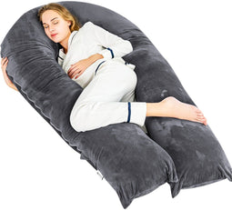 Avalo Zwangerschapskussen XXL 280 cm - U-Vorm - Ergonomisch Body Pillow - Donkergrijs
