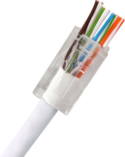 Hirschmann QCRJ45 CAT6 U SHOP Quick Connect krimp connectoren (UTP) met doorsteekmontage (vast) - 10 stuks (incl. huls)