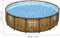 Bestway - Power Steel Swim Vista - Opzetzwembad inclusief filterpomp en accessoires - 488x122 cm - Houtprint - Rond