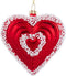Kurt s. Adler - 4 inch Glass Red Heart Orn 11,43x10,16x4,318 cm ker...
