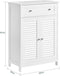 SoBuy FRG238-W - Badkamerkast - 1 lade 2 deuren - Wit 60x87x35cm