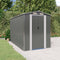 vidaXL - Tuinschuur - 192x357x223 - cm - gegalvaniseerd - staal - lichtgrijs