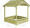 vidaXL Buitenspeelhuis met zandbak 128x120x145 cm grenenhout