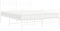 vidaXL - Bedframe - met - hoofd- - en - voeteneinde - metaal - wit - 135x190 - cm