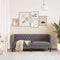vidaXL - Tweezitsbank - Chesterfield-stijl - kunstleer - grijs