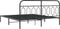 vidaXL - Bedframe - met - hoofdbord - metaal - zwart - 180x200 - cm